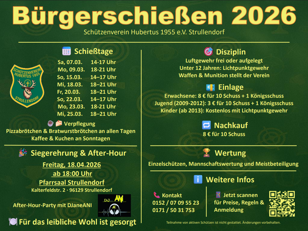 Mehr über den Artikel erfahren Bürgerschießen 2026